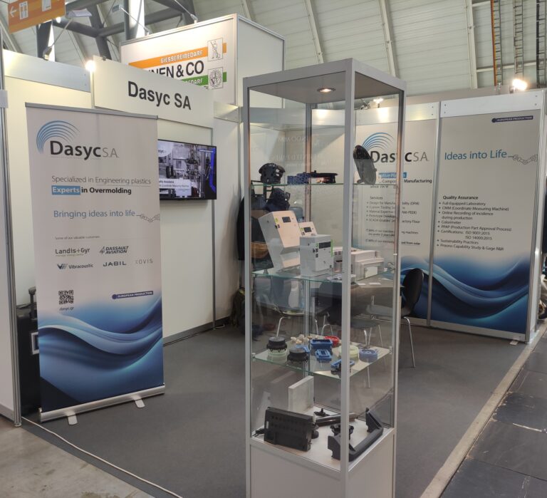 Dasyc booth at Moulding Expo 2025 in Stuttgart, showcasing injection moulding solutions at stand 6C36.
